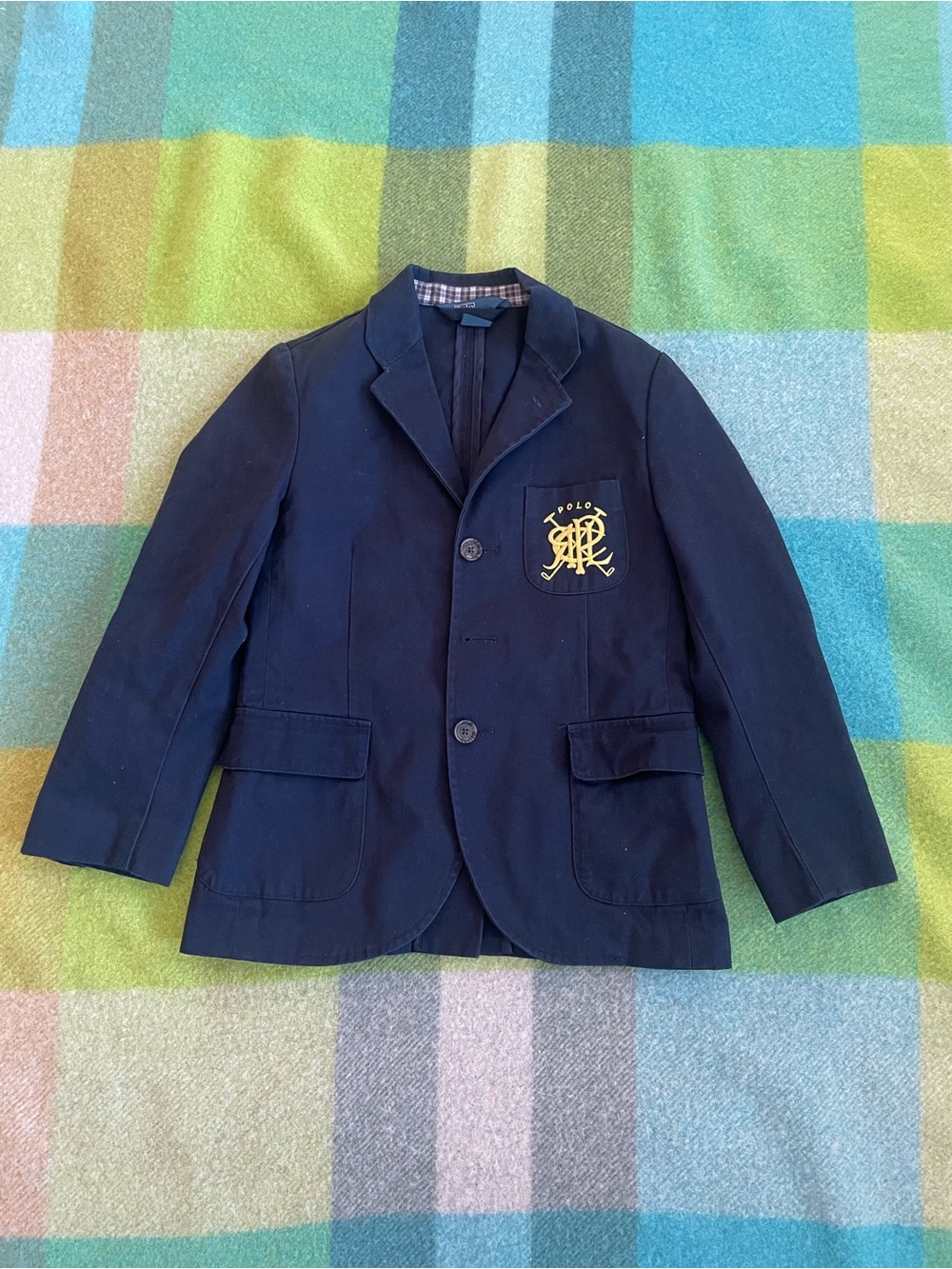 Vintage polo Ralph Lauren kids blazer polo crest preppy navy jacket